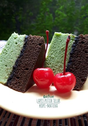 Foto resep 344. Lapis Putih Telur Kopi-Matcha