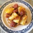 Papas con cebolla y longaniza