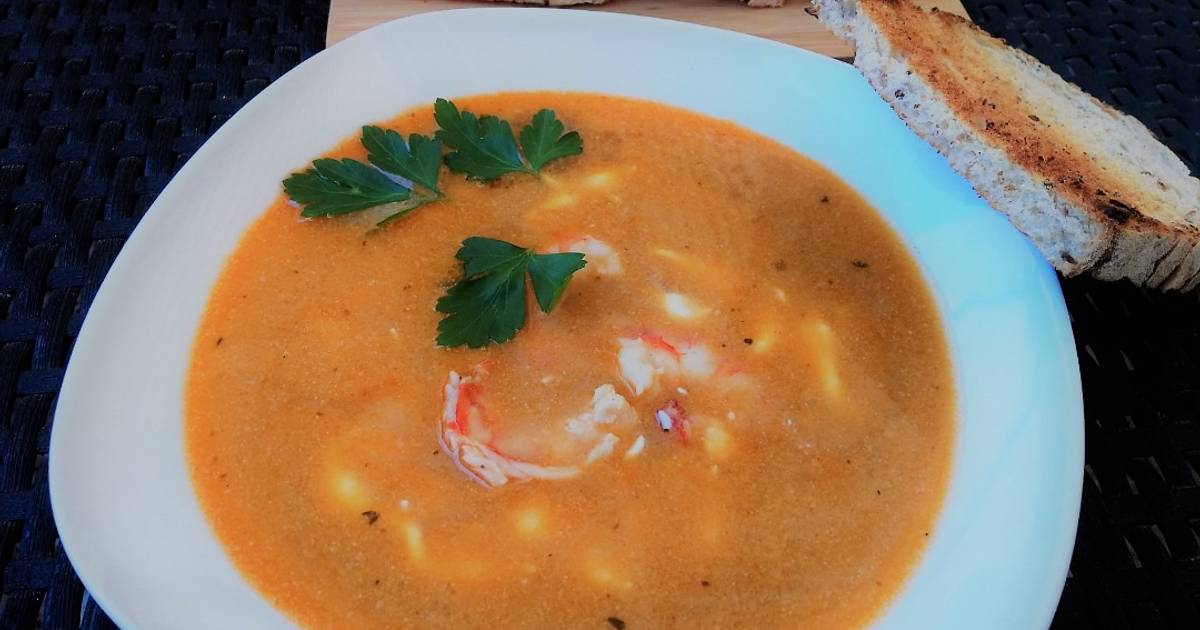 Crema o bisque de gambas Receta de Amparo&Ari Cookpad