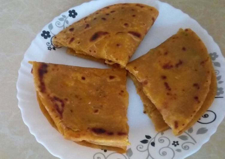 Easiest Way to Prepare Any-night-of-the-week Pumpkin Parathas# Author Challenge#