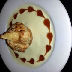 A picture of Apple Biscuits With Fireball Vanilla Cream Sauce.