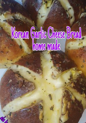 Foto resep Korean Garlic Cheese Bread (Roti Korea) home made