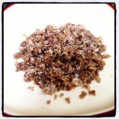 A picture of Aval (sweet beaten rice flakes) , a complete breakfast!.