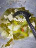 Lodeh Tahu putih daun bunga bawang / belalo