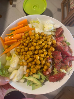 Una foto de Ensalada de garbanzos con curry