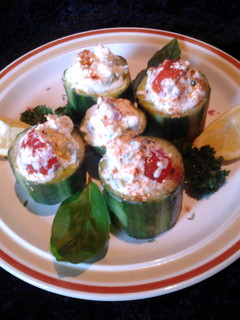 A picture of Amy's cucumber cups ..
