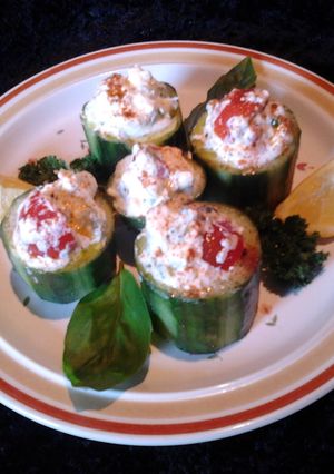 A picture of Amy's cucumber cups ..