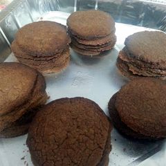 A picture of Simply delicious chocolate spread cookies.