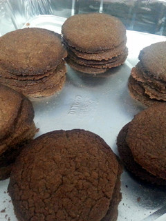 A picture of Simply delicious chocolate spread cookies.