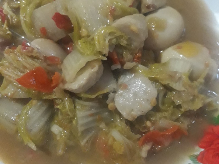 Bagaimana Membuat Oseng sawi putih bakso Anti Gagal