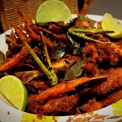 A picture of Anchovy Chilli (Nethili Fry).