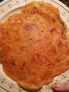 A picture of Kimchi Pancakes.