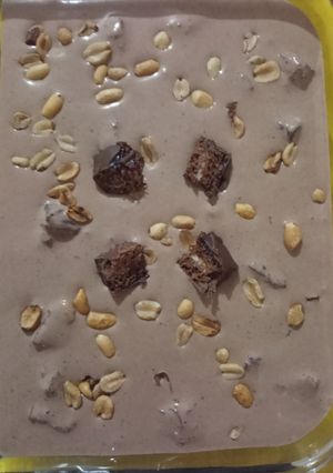 Una foto de Helado tipo brownie