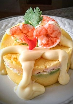 A picture of Shrimp-Stuffed Causa 👍🇵🇪.