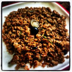 A picture of Minty Spicy Kheema (ground beef ).