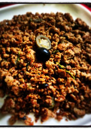 A picture of Minty Spicy Kheema (ground beef ).