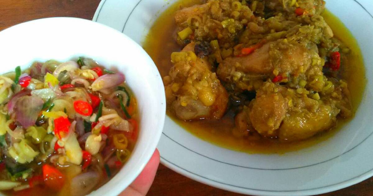 Resep Ayam Betutu + Sambal Matah oleh Ria Tri Windarti Resep Ayam Betutu + Sambal Matah oleh Ria Tri Windarti