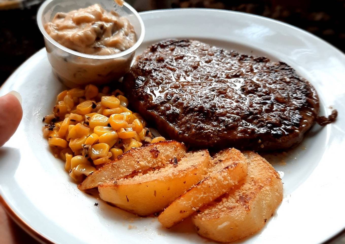 Beef Steak with Mushroom sauce