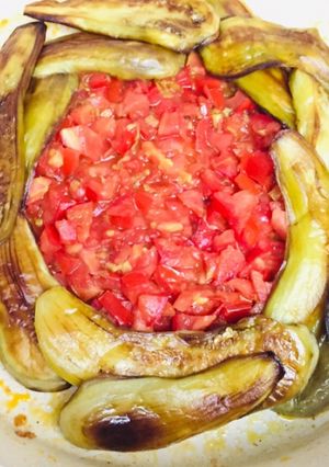 عکسی از دستور گوجه بادمجان