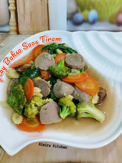 Foto resep Capcay Bakso Saos Tiram 👩🏻🍳