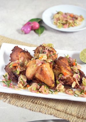 Foto resep Ayam Goreng siram Sambal Matah