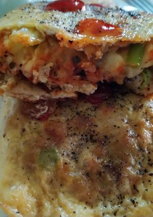 ক্যাবেজ স্টাফড চীজ ওমলেট(cabbage stuffed chees omlette recipe in Bengali) রেসিপির প্রধান ছবি