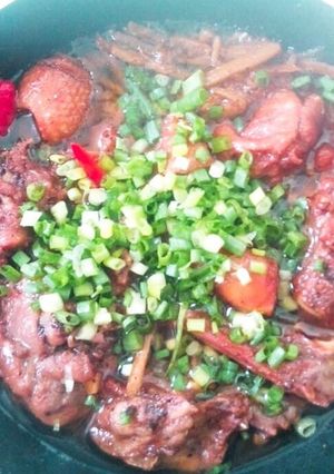 Hình của món Vịt kho gừng.