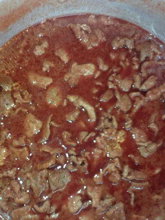 Una foto de Bistec de cerdo en guajillo