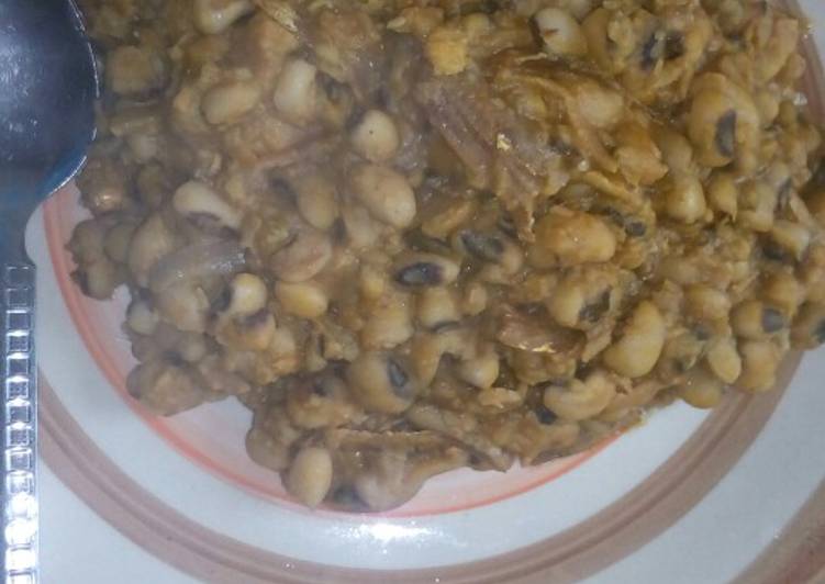 Easiest Way to Prepare Perfect Porridge beans and dried fish