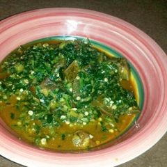 A picture of Okro soup.