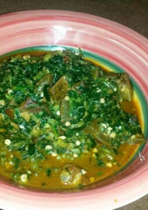 A picture of Okro soup.