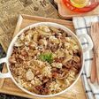 Nasi Daging Sapi Sosis Rice Cooker