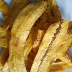 A picture of Home made crispy unripe plantain chips.