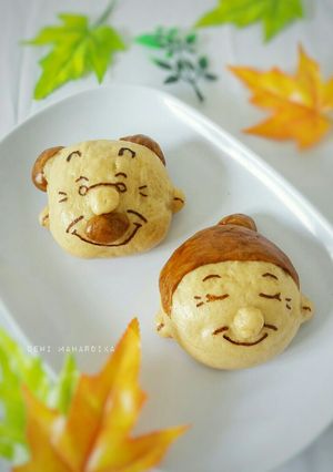 Foto resep Bakpao - Japanese Grandpa Grandma Character