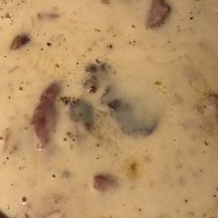 A picture of California Farm Turnip Dinner Soup “Freneuse” with Ham.