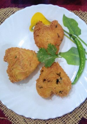 A picture of Sooji cutlet.