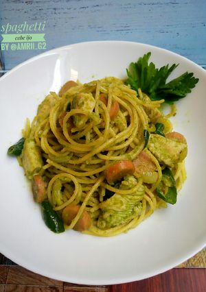 Foto resep Spaghetti Cabe Ijo