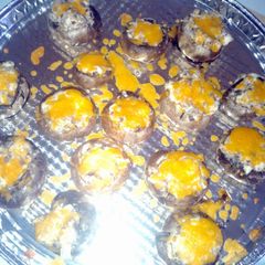 A picture of stuffed mushrooms.