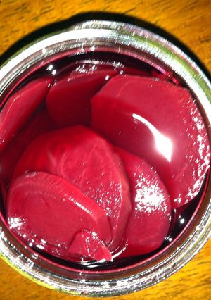 A picture of Julie's Pickled Beets.