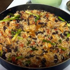 A picture of Shrimp and Scallions Beans N Rice 🍤.