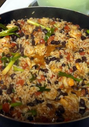 A picture of Shrimp and Scallions Beans N Rice 🍤.