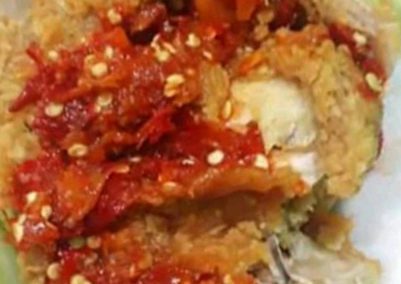Ayam geprek praktis