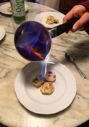 Foto di Maki di panettone con gelato di crema e rum