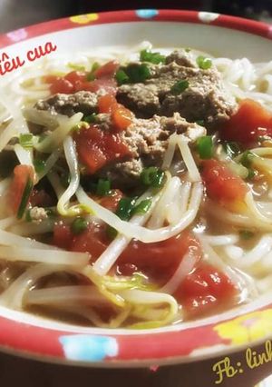 Hình của món BÚN RIÊU CUA - Ăn dặm cho bé.