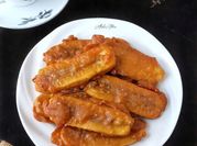 Gambar pisang goreng karamel