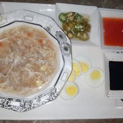A picture of Chicken veg soup.