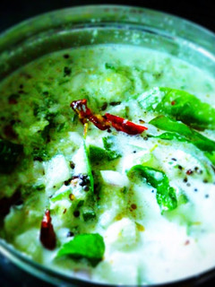 A picture of Cucumber Pachadi - a south Indian mushup !.