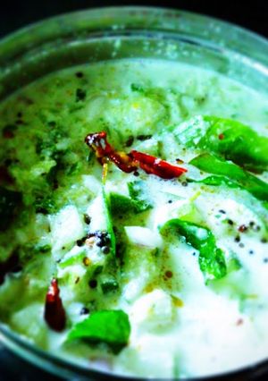 A picture of Cucumber Pachadi - a south Indian mushup !.