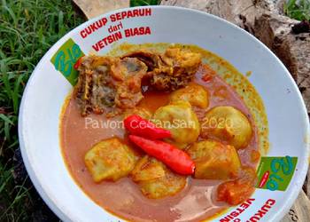 Resep Mudah Pentol dan Balungan Kuah Pedas Ala Warteg