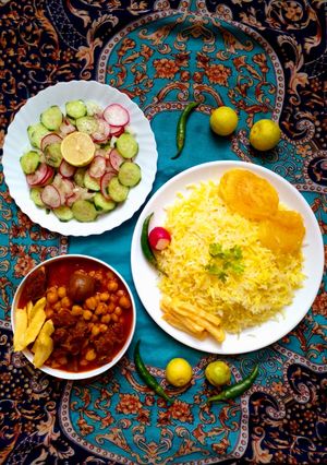 عکسی از دستور قیمه نخود یزدی